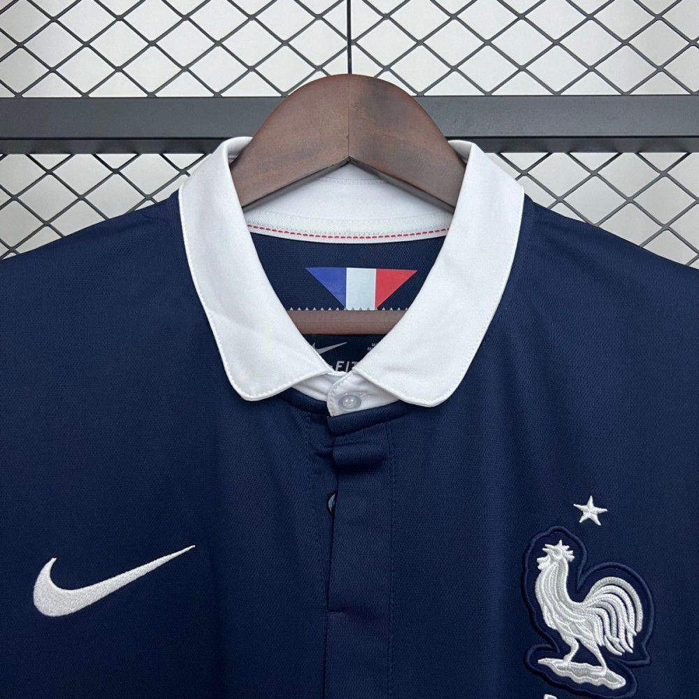 Retro 2014 France Home Long Sleeve Jersey