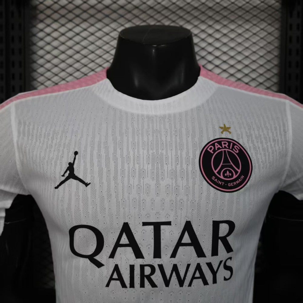 Player Version 25/26 Paris Saint-Germain White with Pink Trim Jersey