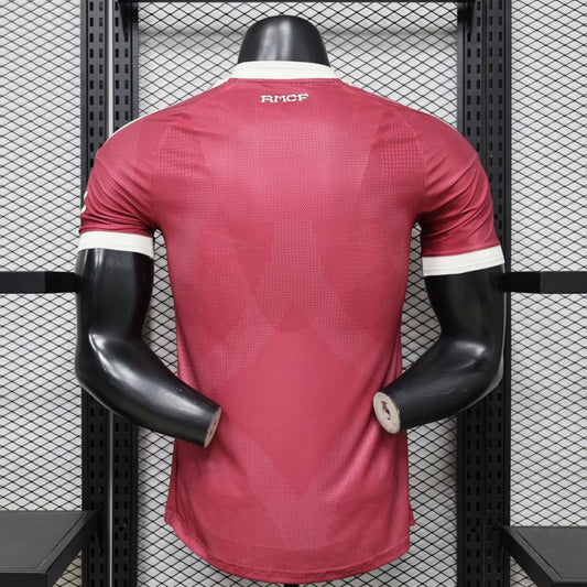 Player Version 25/26 Real Madrid Burgundy with All-Over Crest Pattern Jersey