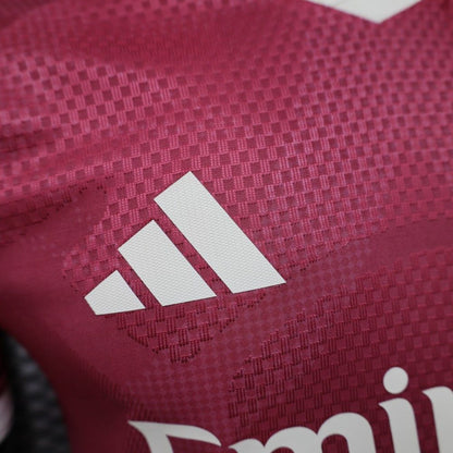 Player Version 25/26 Real Madrid Burgundy with All-Over Crest Pattern Jersey