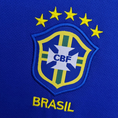 Retro 2004 Brazil Away Blue Jersey