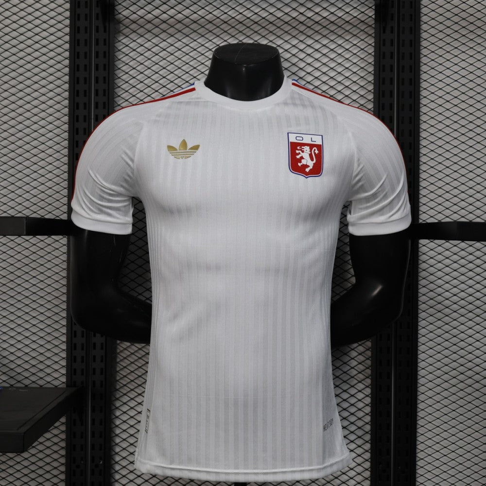 Player Version 25/26 Olympique Lyonnais Lyon White 75th Anniversary Jersey