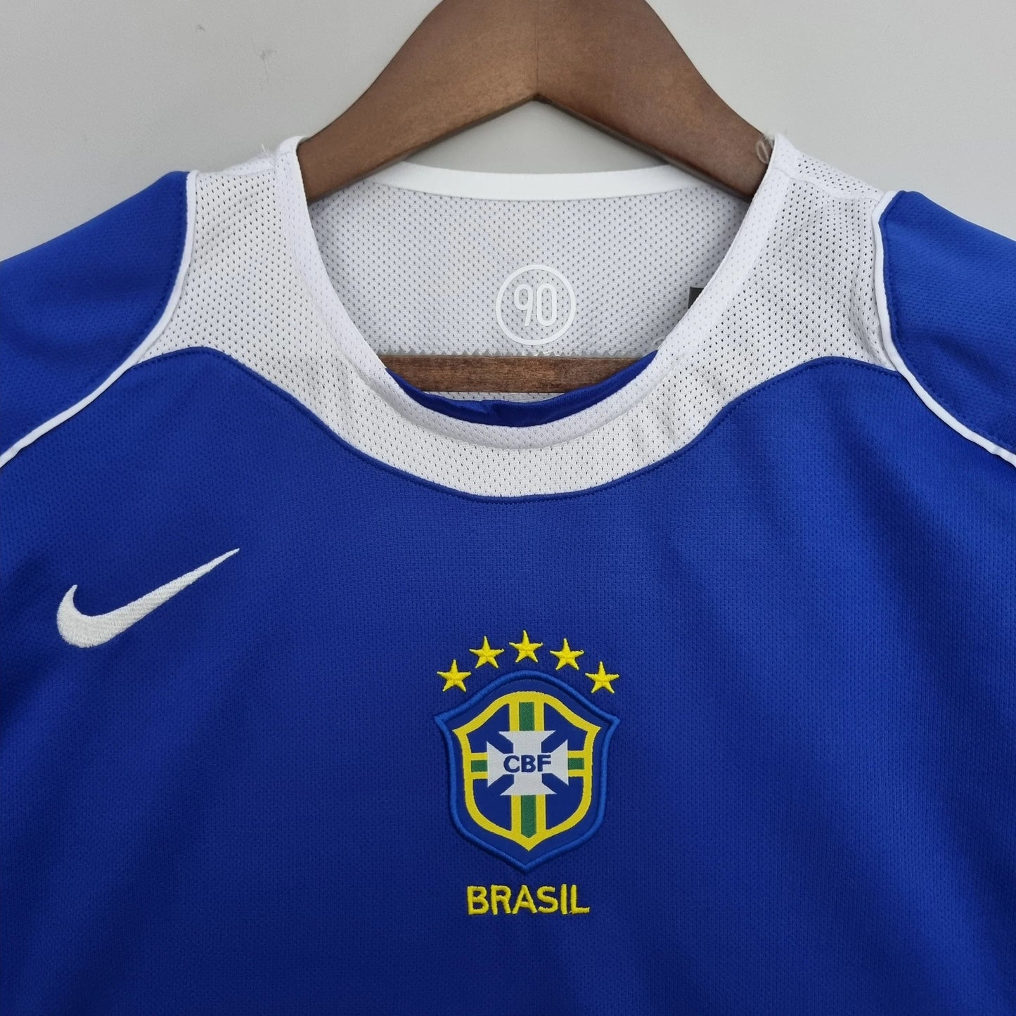 Retro 2004 Brazil Away Blue Jersey