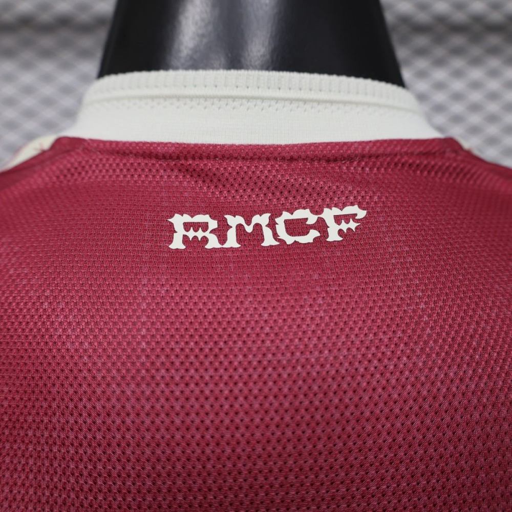 Player Version 25/26 Real Madrid Burgundy with All-Over Crest Pattern Jersey