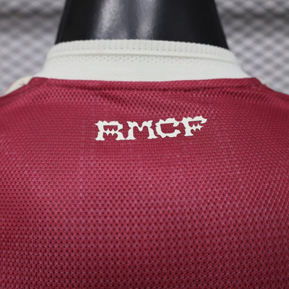 Player Version 25/26 Real Madrid Burgundy with All-Over Crest Pattern Jersey