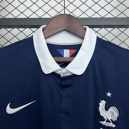 Retro 2014 France Home Long Sleeve Jersey
