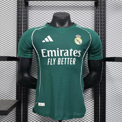 Player Version 25/26 Real Madrid Green with White Trim Jersey