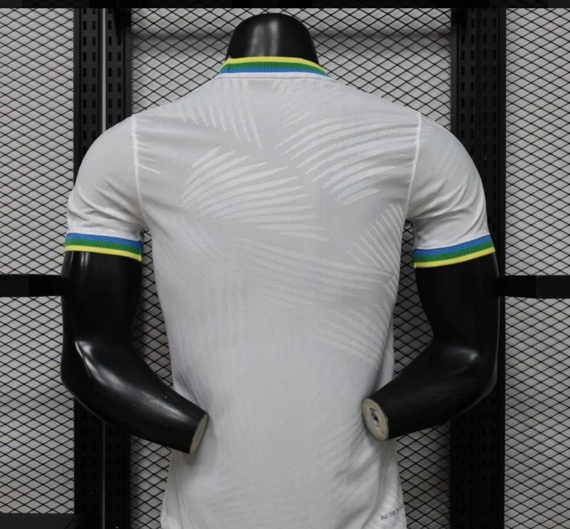 Player Version 2026 Brazil White with Palm Leaf Pattern Special Edition Jersey