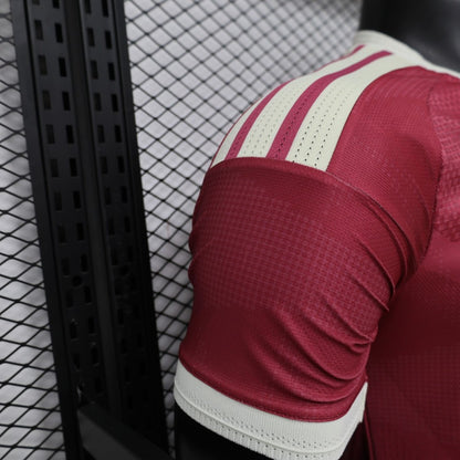 Player Version 25/26 Real Madrid Burgundy with All-Over Crest Pattern Jersey