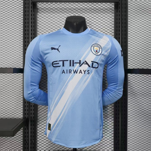 Player Version 25/26 Manchester City Home Long Sleeve Jersey