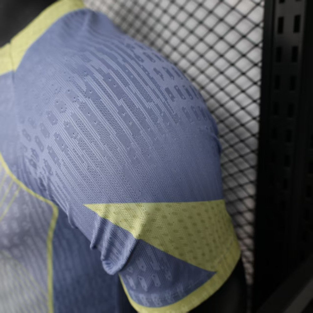 Player Version 25/26 FC Barcelona Grey with Yellow Accent Lines Jersey