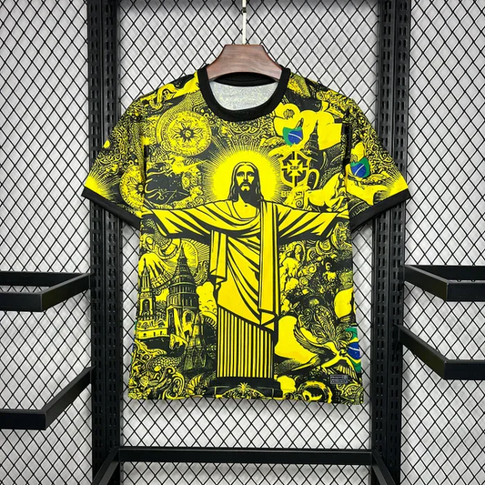 2024 Brazil X Christ Yellow Special Jersey