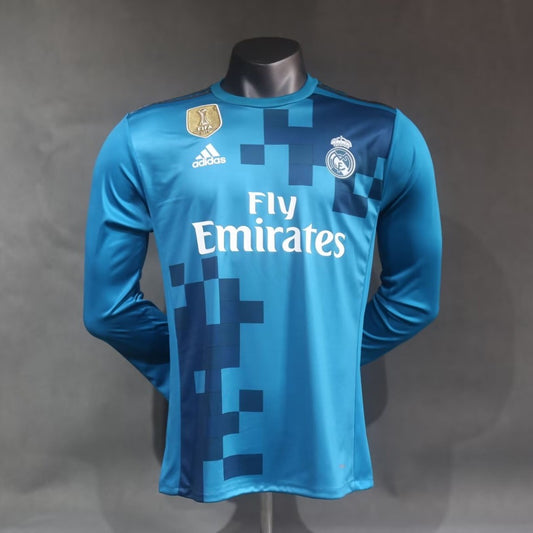 Retro 17/18 Real Madrid Third Long Sleeve Jersey