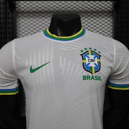 Player Version 2026 Brazil White with Palm Leaf Pattern Special Edition Jersey