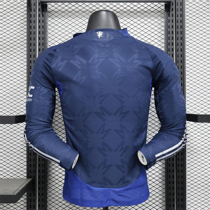 Player Version 24/25 Manchester United Away Navy Long Sleeve Jersey