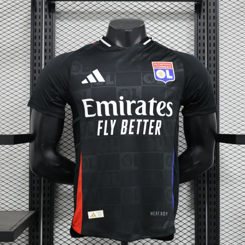 Player Version 24/25 Olympique Lyonnais Away Black Jersey