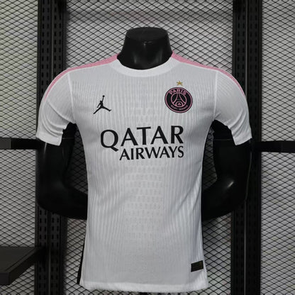 Player Version 25/26 Paris Saint-Germain White with Pink Trim Jersey