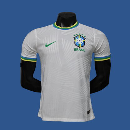 Player Version 2026 Brazil White with Palm Leaf Pattern Special Edition Jersey