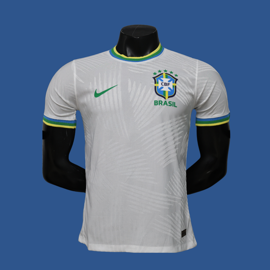 Player Version 2026 Brazil White with Palm Leaf Pattern Special Edition Jersey