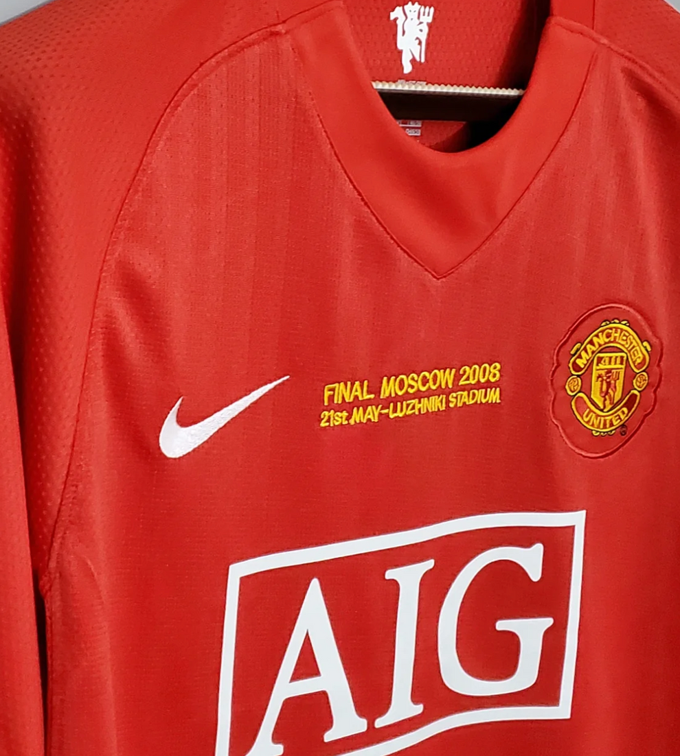 Retro 07-08 Manchester United Champions League Version Home Jersey