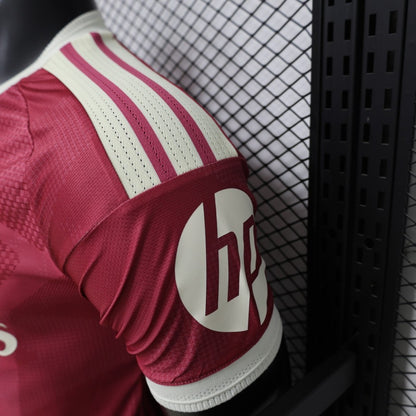 Player Version 25/26 Real Madrid Burgundy with All-Over Crest Pattern Jersey