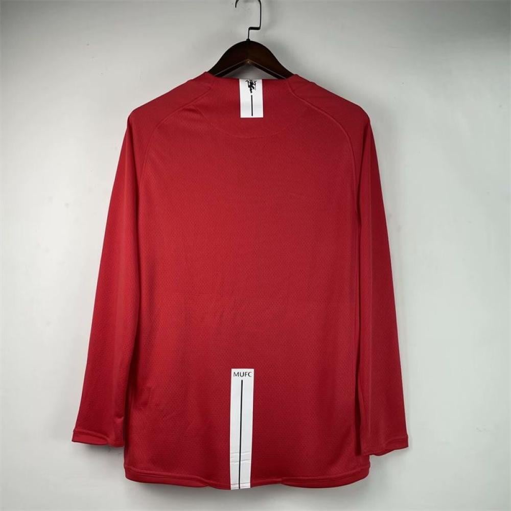 Retro Long Sleeve 07-08 Manchester United Champions League Version Home Jersey