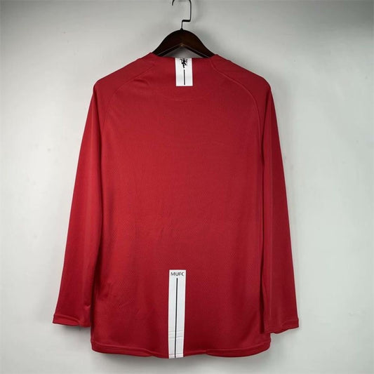 Retro Long Sleeve 07-08 Manchester United Champions League Version Home Jersey