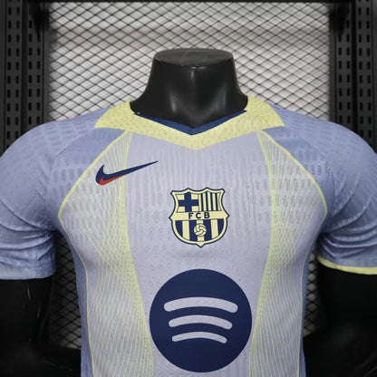 Player Version 25/26 FC Barcelona Grey with Yellow Accent Lines Jersey