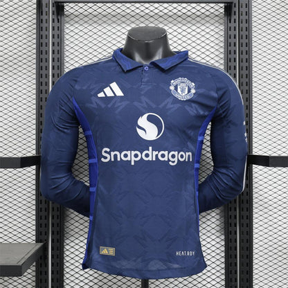 Player Version 24/25 Manchester United Away Navy Long Sleeve Jersey