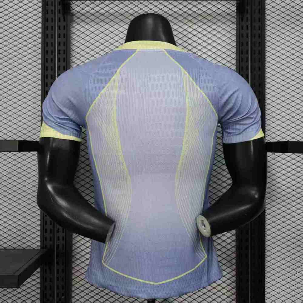 Player Version 25/26 FC Barcelona Grey with Yellow Accent Lines Jersey