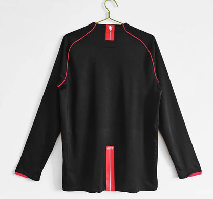 Retro 07/08 Manchester United Away Black Long Sleeve Jersey