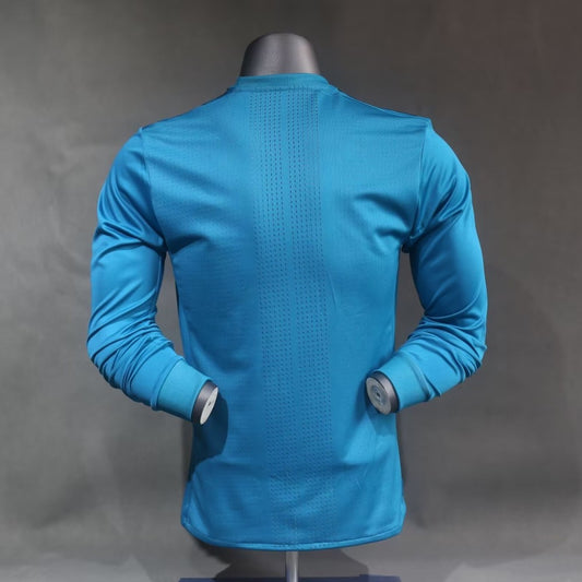 Retro 17/18 Real Madrid Third Long Sleeve Jersey
