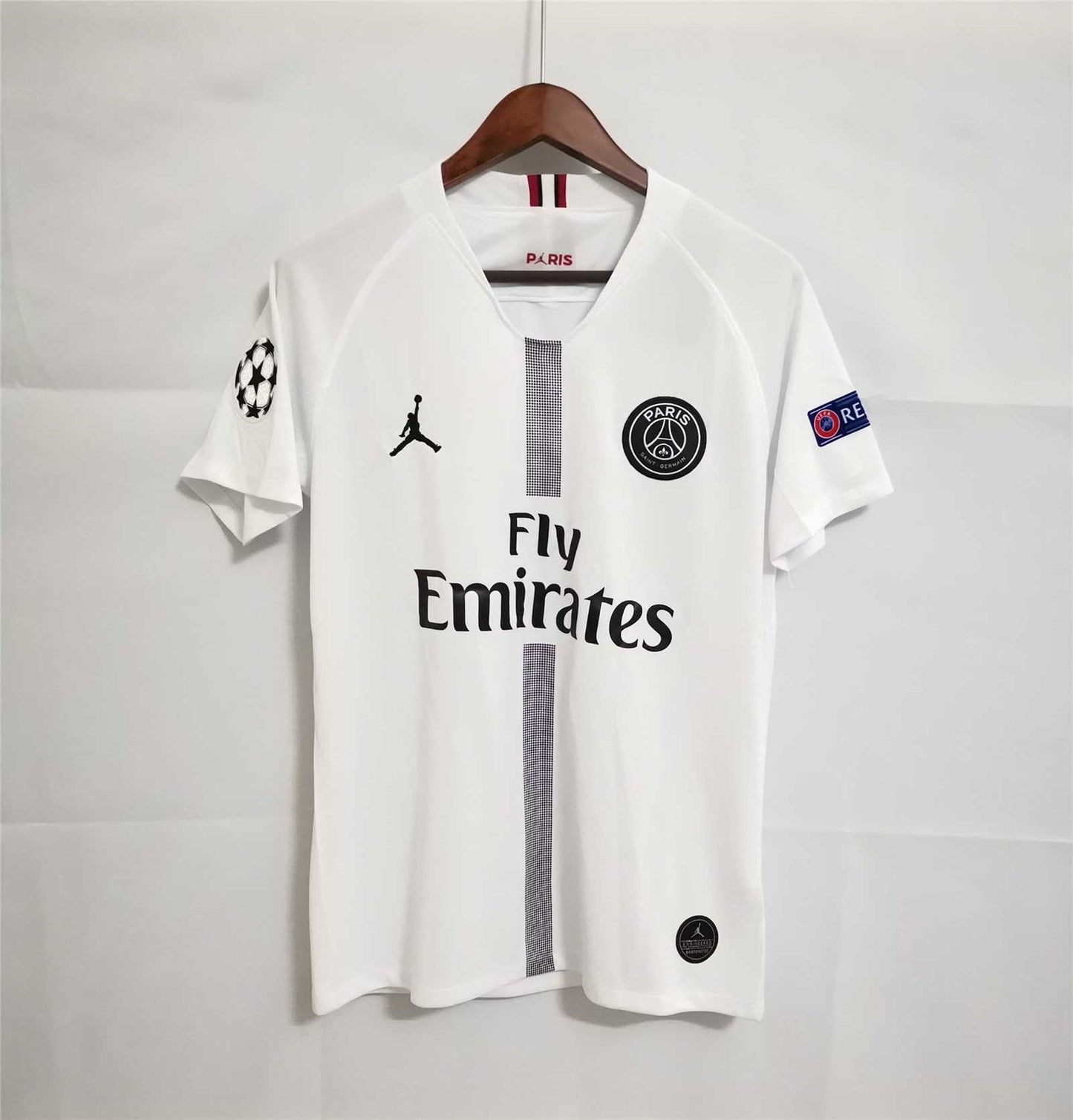 Retro Long Sleeve 18-19 PSG White Champions League Jersey