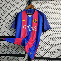 Retro 16-17 Barcelona Home Soccer Jersey
