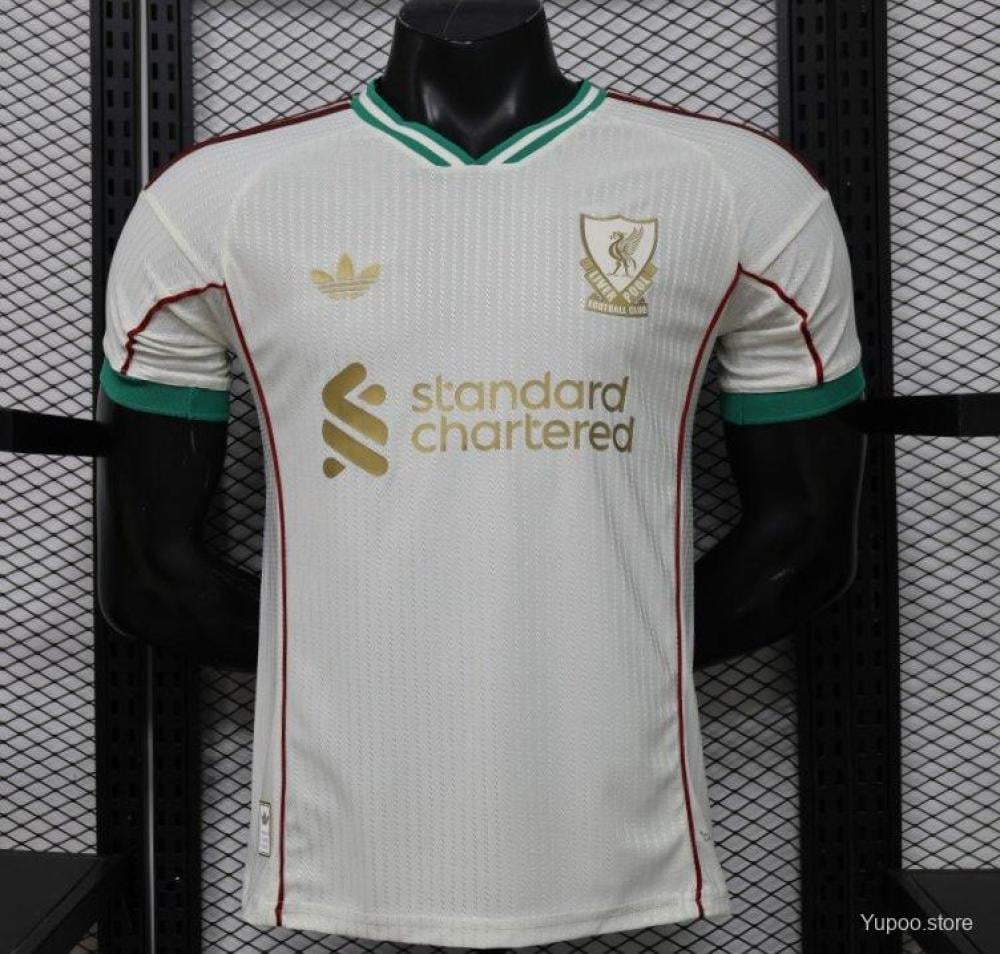 Player Version 26/27 Liverpool FC Off-White with Gold Crest Special Edition Away Jersey