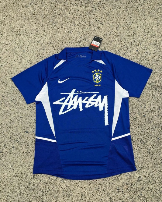 2002 BRAZIL AWAY RETRO STUSSY SPECIAL EDITION