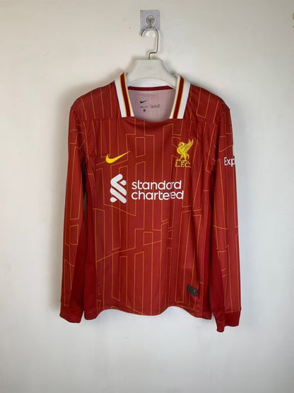 Player Version 24/25 Liverpool Home Long Sleeve Jersey
