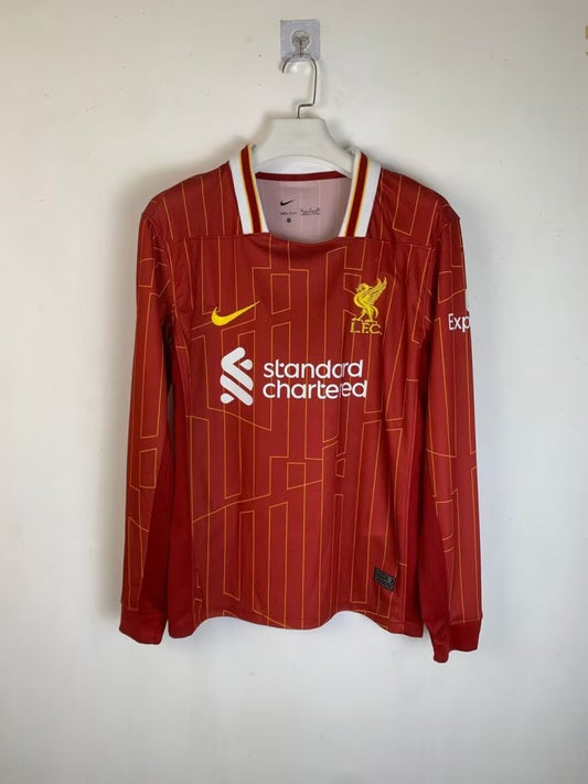 Player Version 24/25 Liverpool Home Long Sleeve Jersey