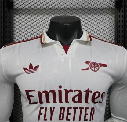 Player Version 25/26 Arsenal Third Long Sleeve White Jersey