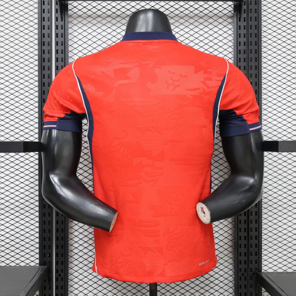 2026 Player Version England Red with Abstract Graphic Pattern Jersey