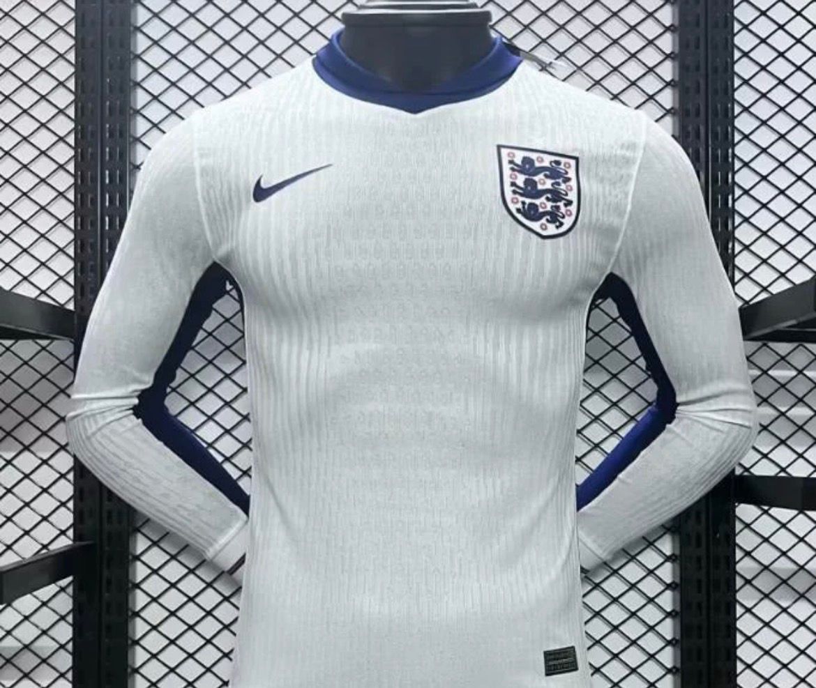 Player Version 2024 England Home Long Sleeve Jersey