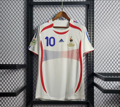 Retro 2006 France Away Soccer Jersey With 06 World Cup