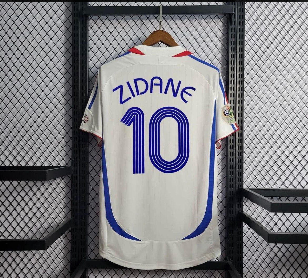 Retro 2006 France Away Soccer Jersey With 06 World Cup
