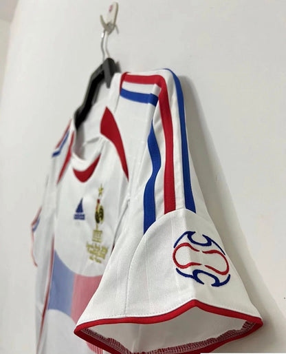 Retro 2006 France Away Soccer Jersey With 06 World Cup