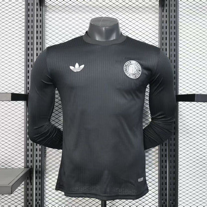 Player Version 2025 Germany Black 125th Anniversary Long Sleeve Jersey