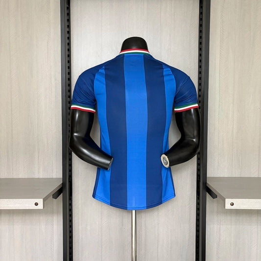 2026 Player Version Italy Blue with Tonal Vertical Stripes Jersey