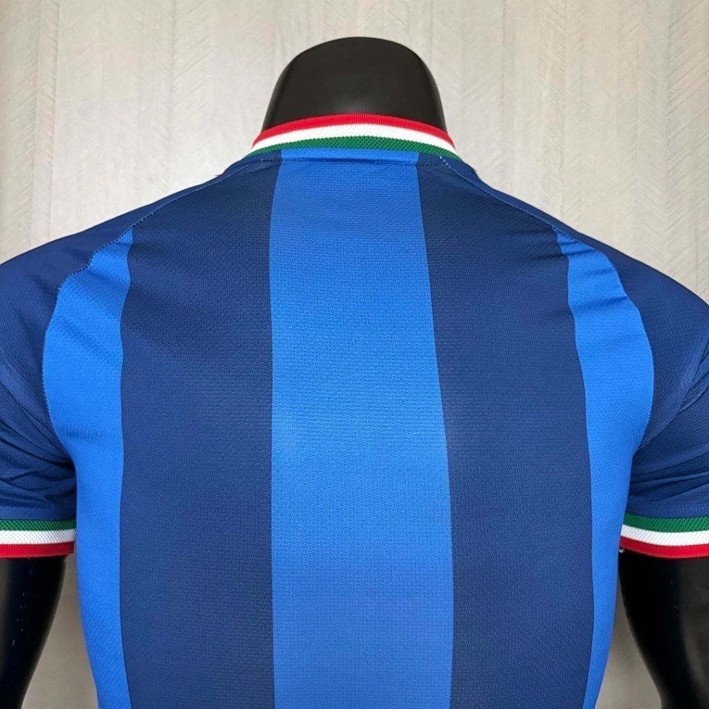 2026 Player Version Italy Blue with Tonal Vertical Stripes Jersey