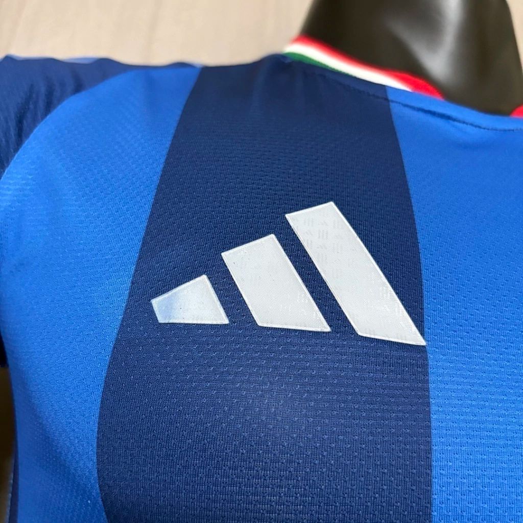 2026 Player Version Italy Blue with Tonal Vertical Stripes Jersey