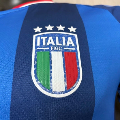 2026 Player Version Italy Blue with Tonal Vertical Stripes Jersey