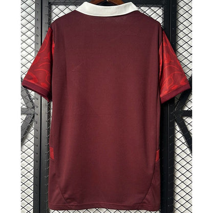 2025 Portugal National Team Burgundy with Floral Pattern Jersey